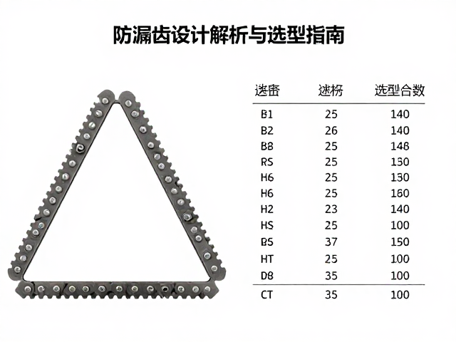 激光打孔三角形齿链轮,防漏齿设计解析与选型指南