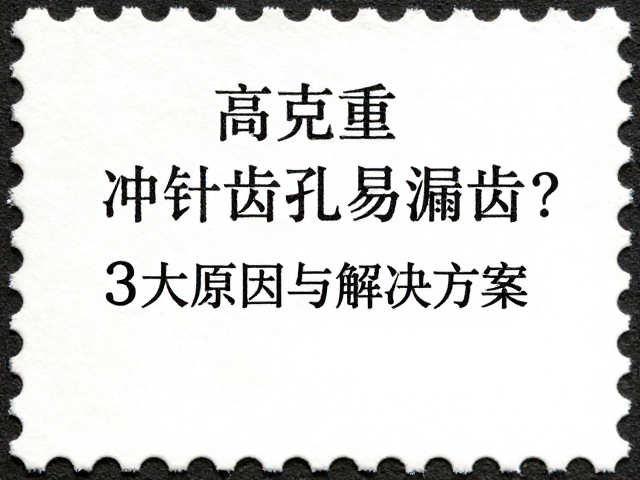 高克重邮票纸冲针齿孔易漏齿?3大原因与解决方案