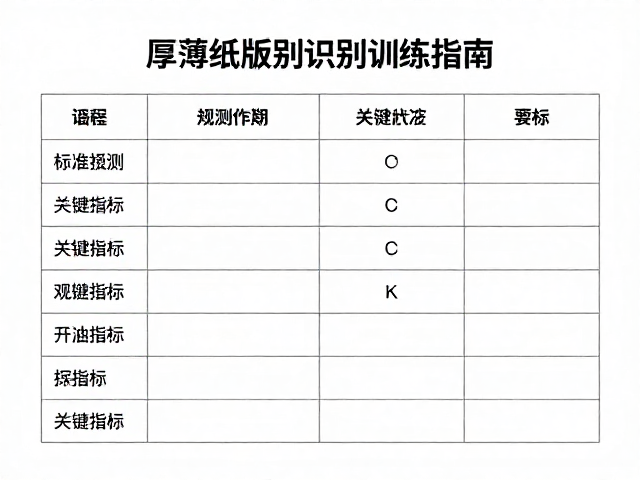 重大事件下的厚薄纸版别识别训练指南