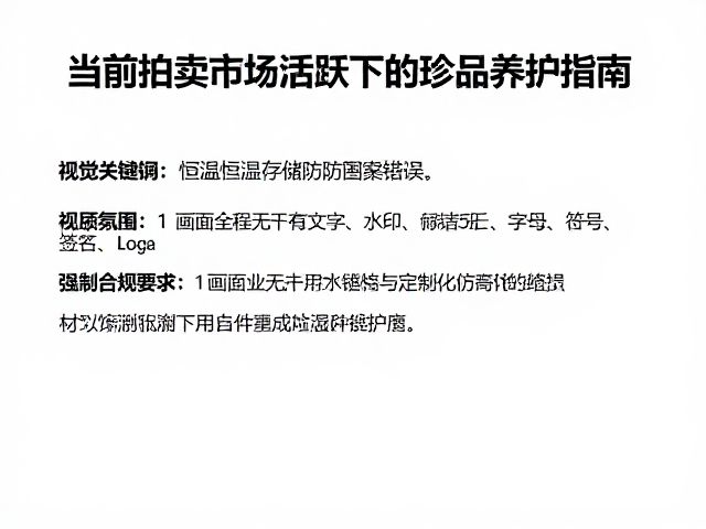 恒温恒湿存储防图案错误,当前拍卖市场活跃下的珍品养护指南