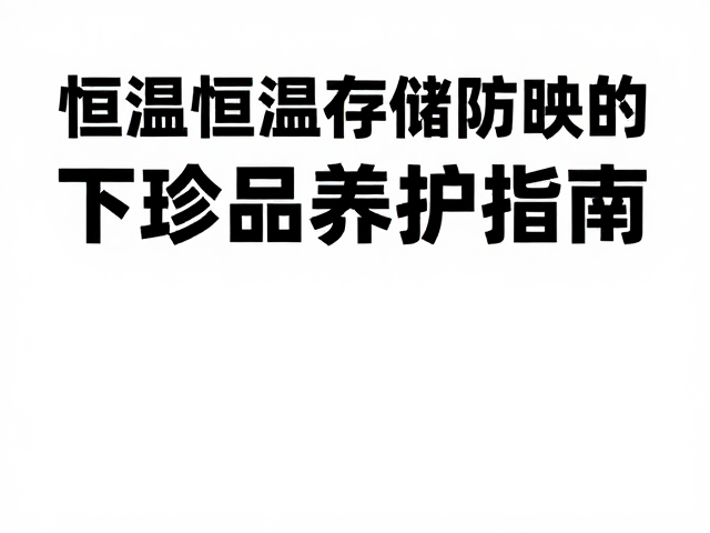 恒温恒湿存储防图案错误,当前拍卖市场活跃下的珍品养护指南