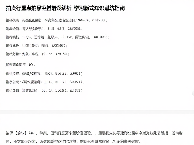拍卖行重点拍品图案错误解析,学习版式知识避坑指南