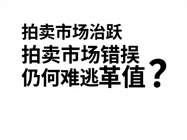 拍卖市场活跃,共识性强,但图案错误仍难逃贬值?