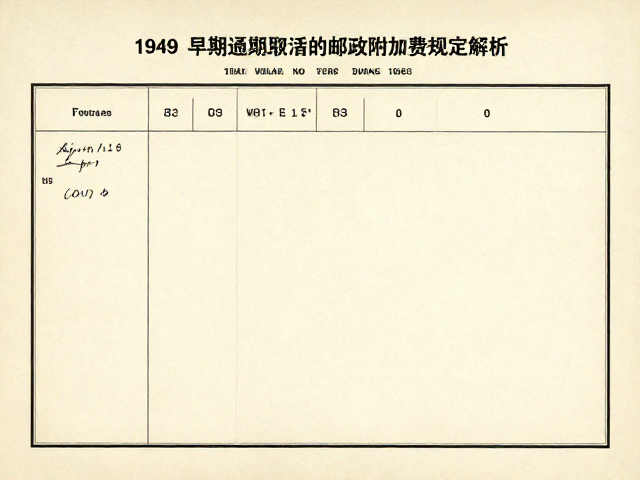 1949-1960早期资费与通胀下的邮政附加费规定解析
