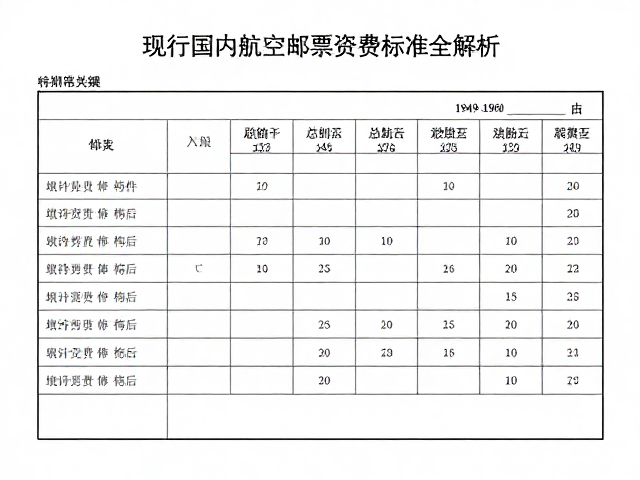 1949-1960早期资费变迁,现行国内航空邮票资费标准全解析