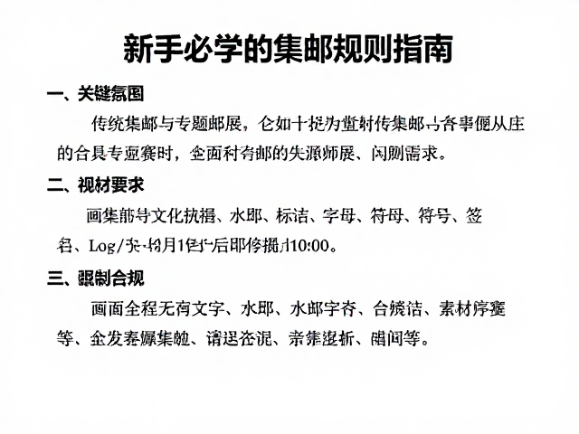 传统集邮与专题邮展,新手必学的集邮规则指南