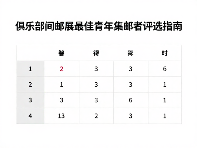 FIP世界集邮联合会,俱乐部间邮展最佳青年集邮者评选指南