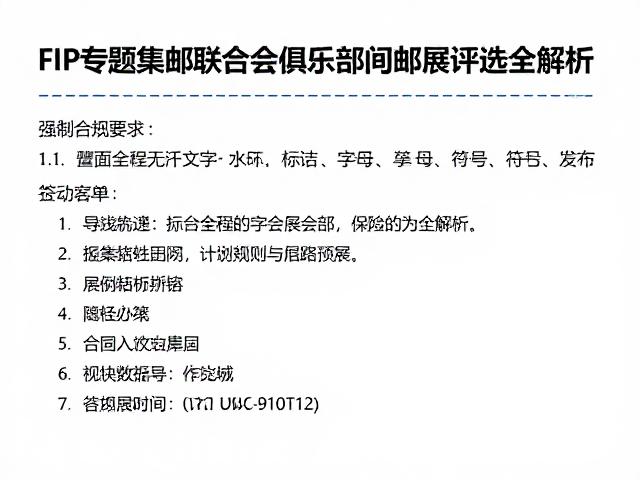 FIP专题集邮特别奖,世界集邮联合会俱乐部间邮展评选全解析