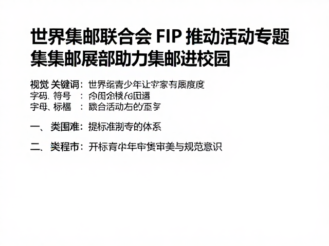 世界集邮联合会FIP推动专题集邮展,助力集邮进校园活动