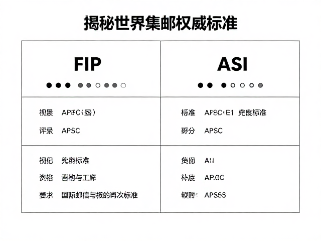 FIP、APSC与ASI，国际邮展规则对比，揭秘世界集邮权威标准