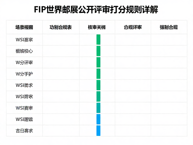 FIP世界邮展公开评审打分规则详解，WSI赛事核心标准
