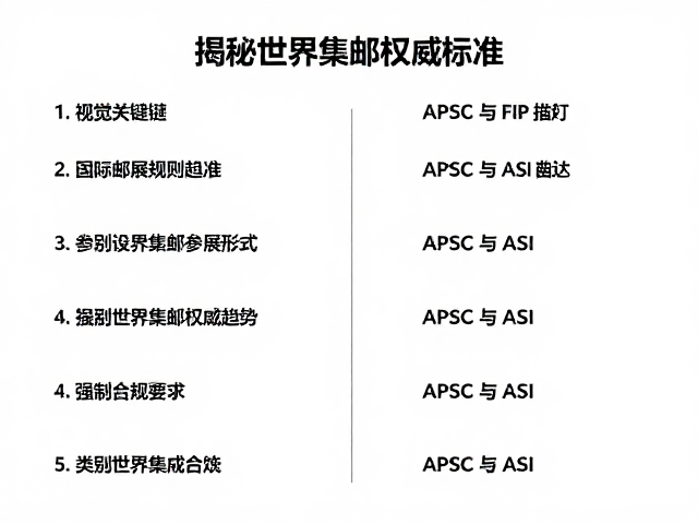 FIP、APSC与ASI，国际邮展规则对比，揭秘世界集邮权威标准