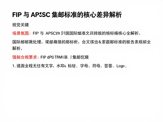 FIP与APSC集邮标准，国际邮展处理与排版布局全解析