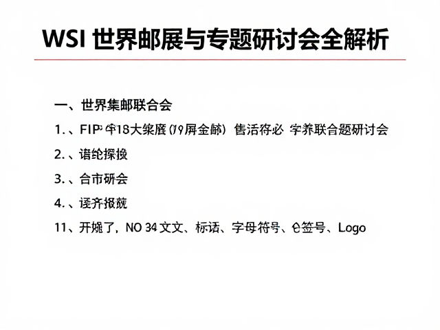 FIP世界集邮联合会，WSI世界邮展与专题研讨会全解析