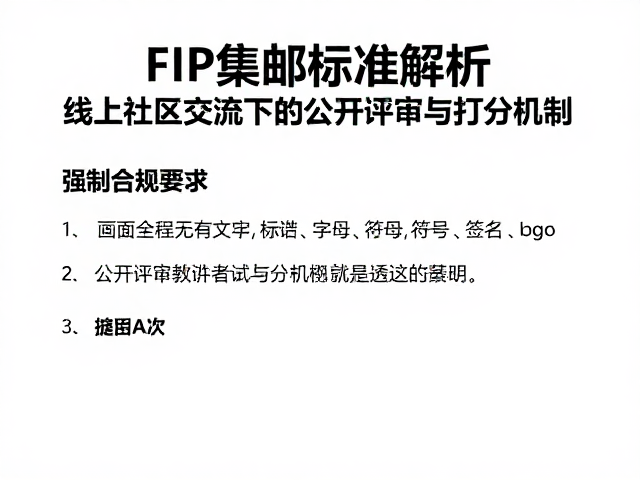 FIP集邮标准解析,线上社区交流下的公开评审与打分机制