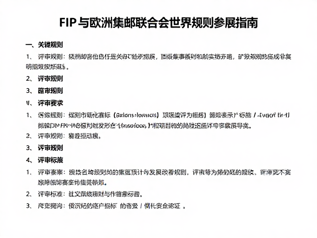 FIP与欧洲集邮联合会联合举办世界邮展,顶级赛事规则与参展指南