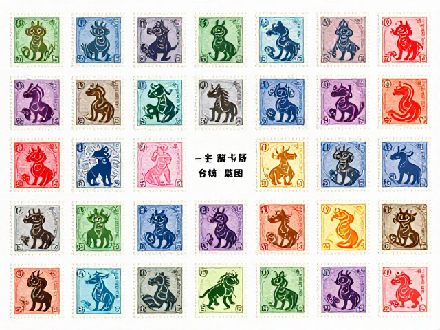 生肖邮票专题收藏，背景板设计与解说词灵感