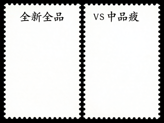 全新全品邮票 vs 中品瑕疵/洗胶去背胶,避坑指南与价值评估