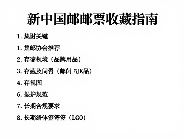 新中国邮票收藏指南，集邮协会推荐与必备邮政用品清单
