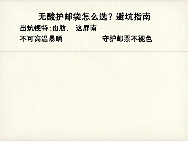 无酸护邮袋怎么选?避坑指南,不可高温暴晒,守护邮票不褪色