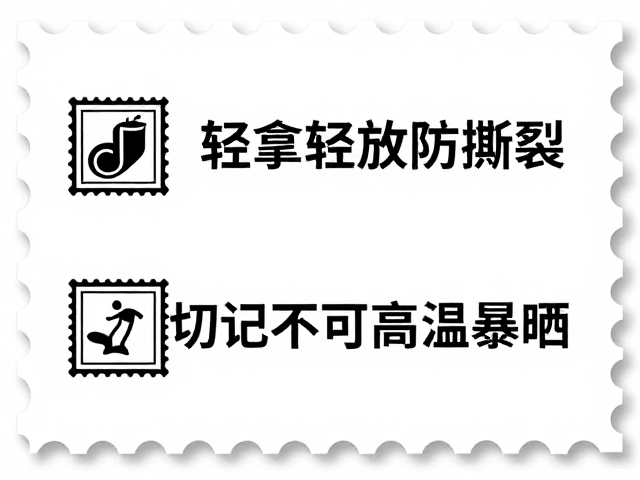 邮票护邮袋使用指南，轻拿轻放防撕裂，切记不可高温暴晒