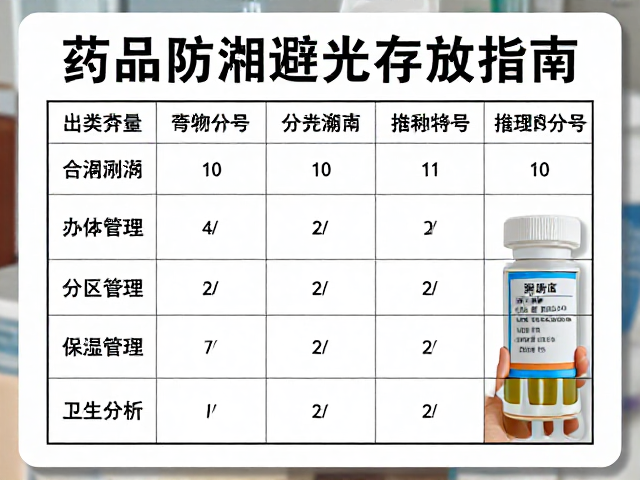 药品防潮避光存放指南,分类分区管理,远离卫生间潮湿区