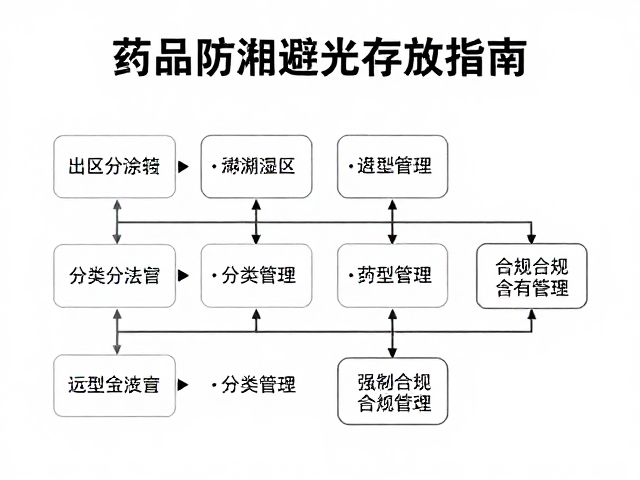 药品防潮避光存放指南,分类分区管理,远离卫生间潮湿区