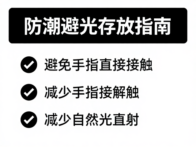 防潮避光存放指南,避免手指直接接触,减少自然光直射
