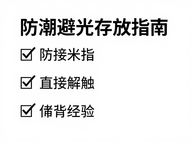 防潮避光存放指南,避免手指直接接触,减少自然光直射