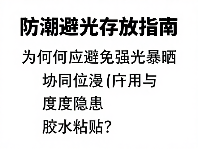 防潮避光存放指南，为何应避免强光暴晒与胶水粘贴？