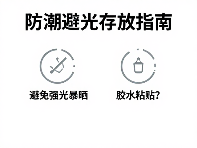 防潮避光存放指南，为何应避免强光暴晒与胶水粘贴？