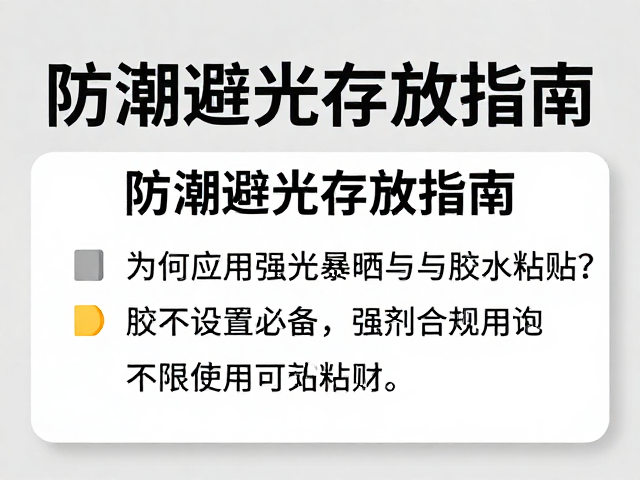 防潮避光存放指南，为何应避免强光暴晒与胶水粘贴？