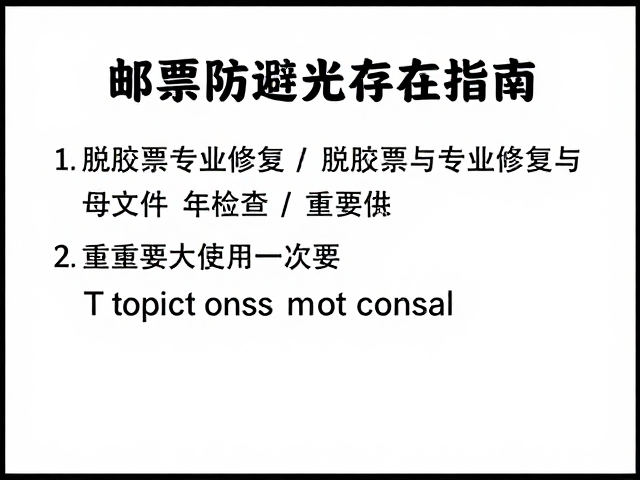邮票防潮避光存放指南，脱胶票专业修复与每年检查一次的重要性