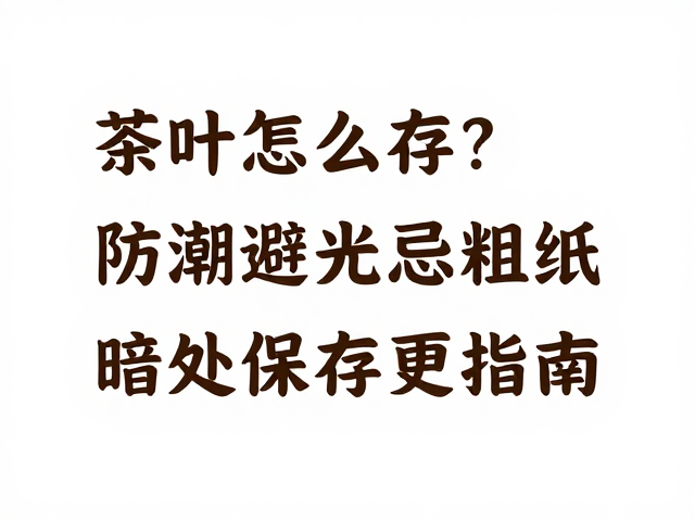 茶叶怎么存?防潮避光忌粗纸,暗处保存更佳指南