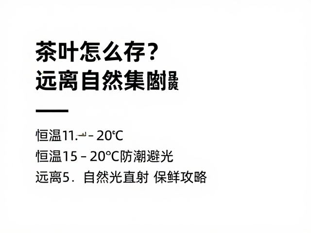 茶叶怎么存?恒温15-20℃防潮避光,远离自然光直射保鲜攻略