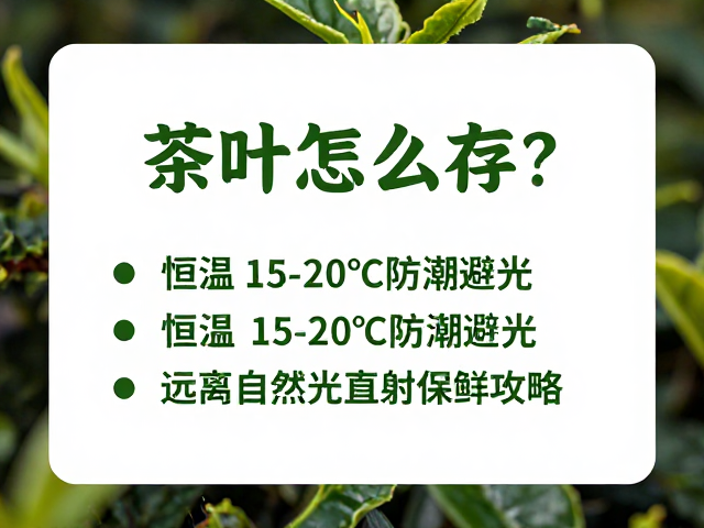 茶叶怎么存？恒温15-20℃防潮避光，远离自然光直射保鲜攻略