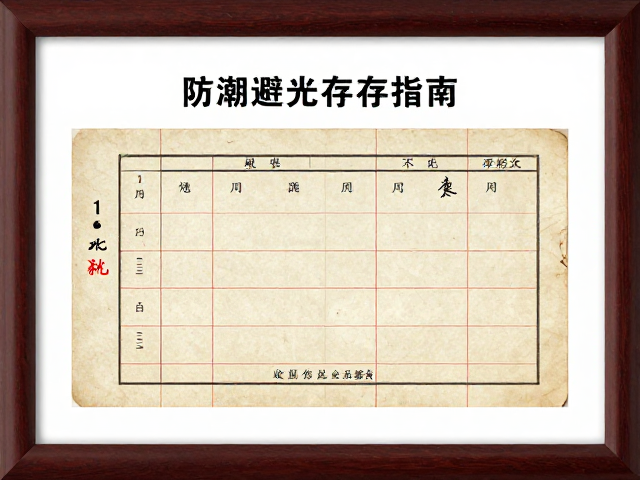 古旧票据防潮避光存放指南，专业托裱防褪色技巧