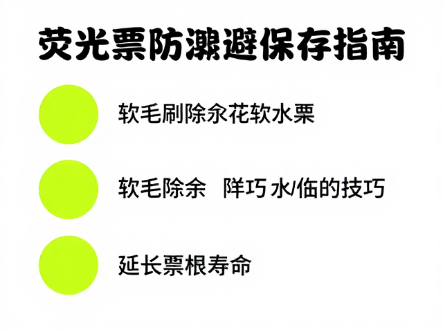 荧光票防潮避光保存指南,软毛刷除尘技巧,延长票根寿命