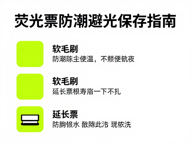 荧光票防潮避光保存指南,软毛刷除尘技巧,延长票根寿命