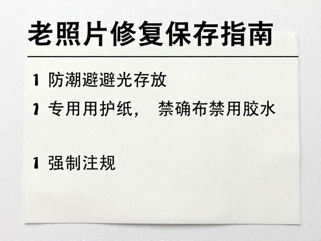 防潮避光存放,专用清洁纸,禁用胶水,老照片修复保存指南
