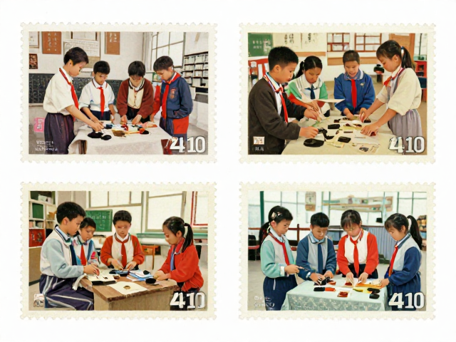 中小学集邮，四方连承载文化传承，怀旧与传承的收藏魅力