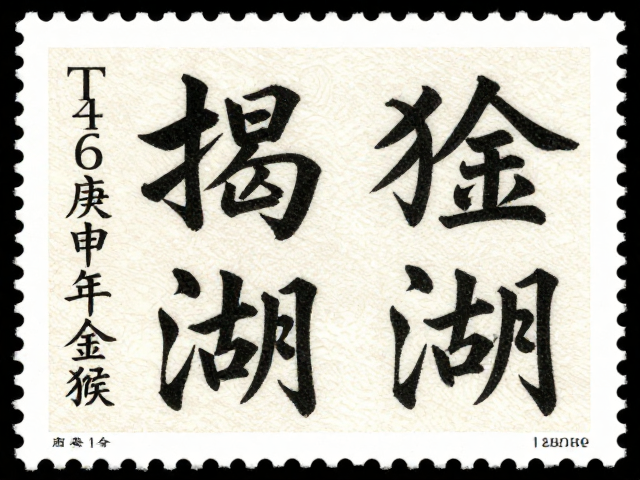 T46庚申年金猴邮票书法题字揭秘，西湖初版为何珍贵？