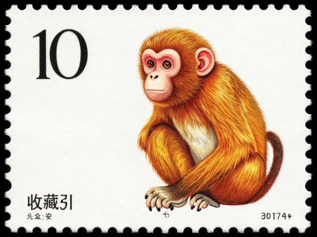 T46庚申年金猴邮票方寸艺术赏析,齿孔度数详解与收藏价值