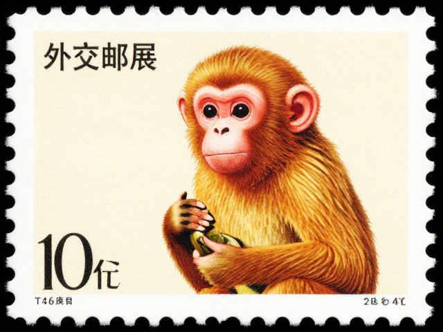 T46庚申年金猴邮票亮相外交邮展，珍藏时代记忆