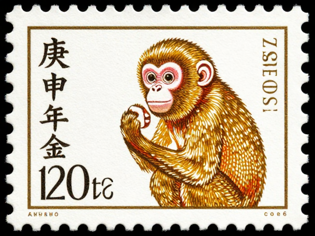 庚申年金猴邮票凸版工艺，深度解析民俗风情展现与收藏价值