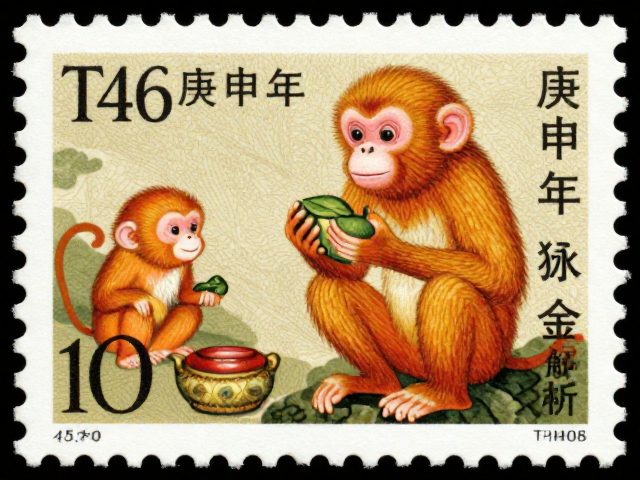 T46庚申年金猴邮票,民俗风情与齿孔度数全解析
