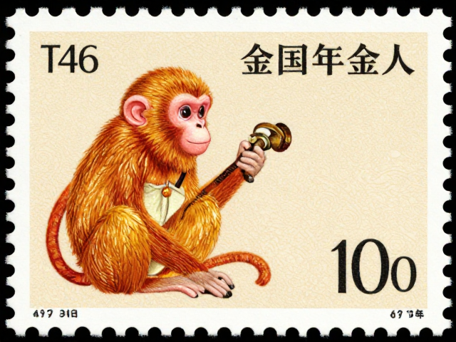 T46庚申年金猴邮票,方寸艺术价值与打谱目录全解析