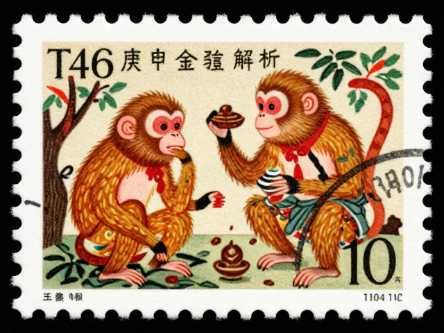 T46庚申年金猴邮票，民俗风情与齿孔度数全解析