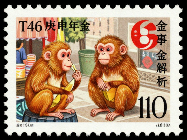 T46庚申年金猴邮票，民俗风情与齿孔度数全解析