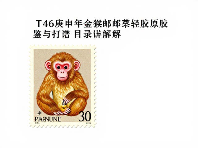 T46庚申年金猴邮票轻贴原胶鉴定与打谱目录详解